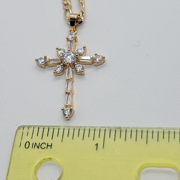 Brand New Brazilian 18k Gold Filled Cross Necklace - Picture 7 of 7